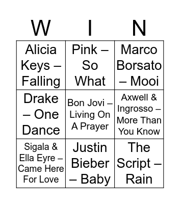 SWINGO - The 80's - Lang leve de muziekshow 2017 Bingo Card