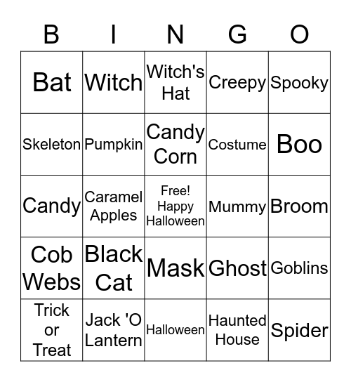 HALLOWEEN BINGO Card