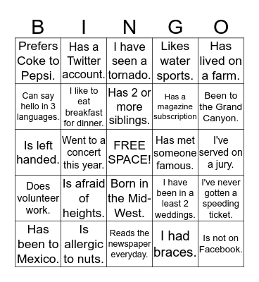 GTM People BINGO Card