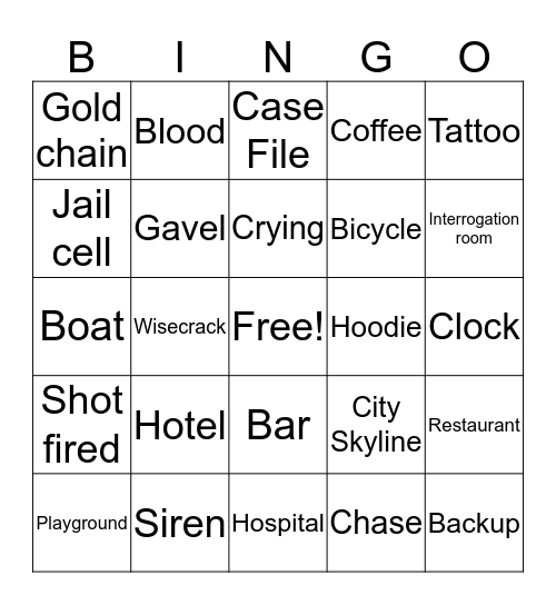 SVU Bingo Card