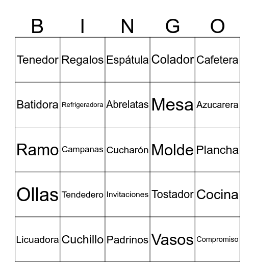 Despedida de Solteros  Bingo Card