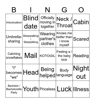 KOTOGIL Bingo Card