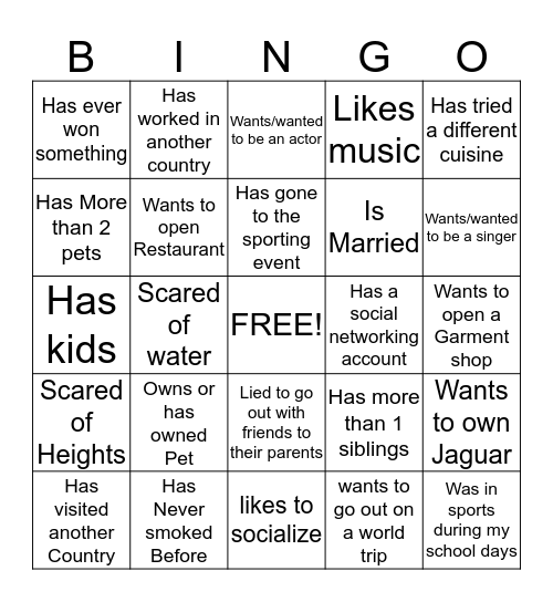 Bingo Card