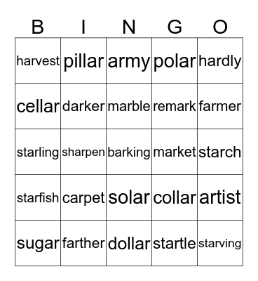 33 Bingo Card