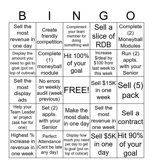 Team Ezman Bingo  Bingo Card