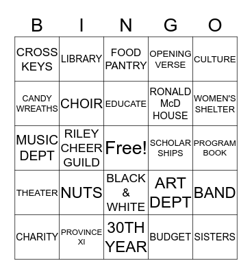 BROWNSBURG ASSSOCIATE 30THUntitled Bingo Card