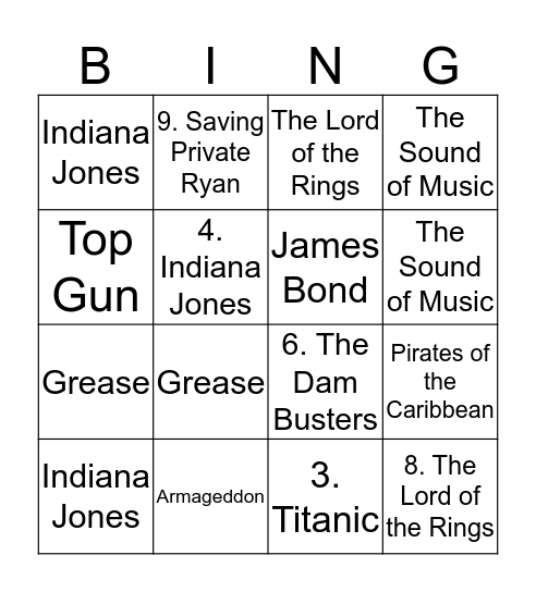 MS PATRICK's BINGO Card