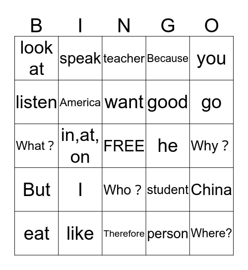PING GUO！苹果 Bingo Card