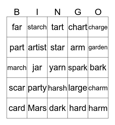 BOSSY   R  Bingo Card