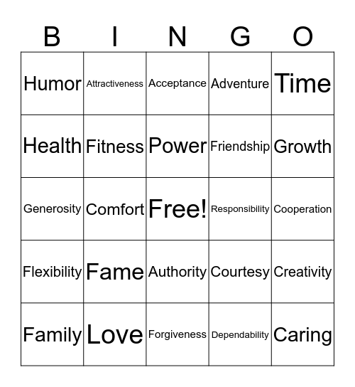 Saw Bingo Card