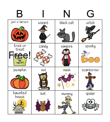 Halloween Bingo Card