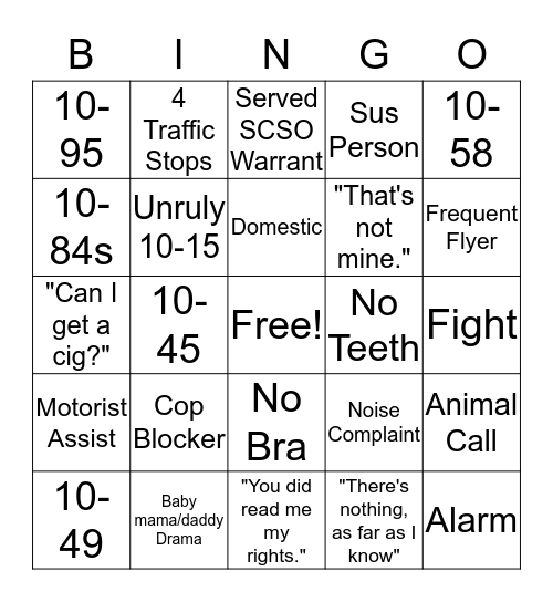 B-Side BINGO Card