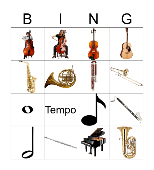 Music Bingo! Bingo Card