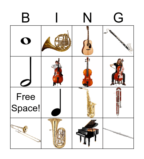 Music Bingo! Bingo Card