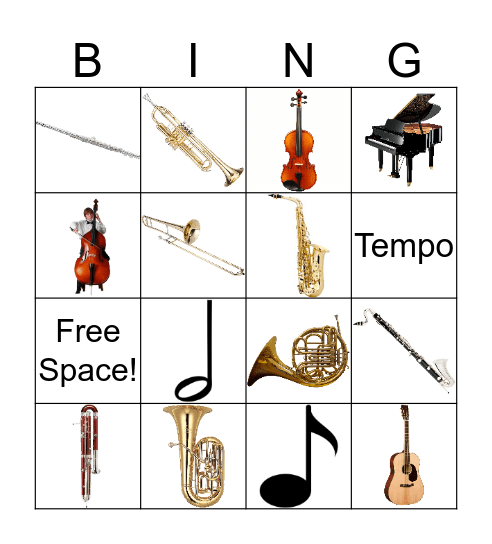 Music Bingo! Bingo Card
