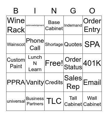 Customer Service Week 2017 Bingo Card