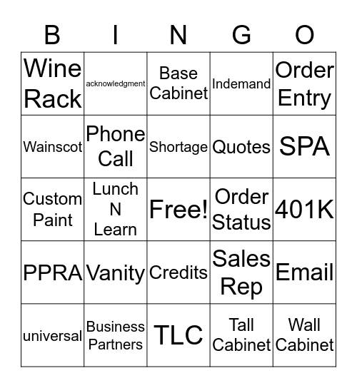 Customer Service Week 2017 Bingo Card