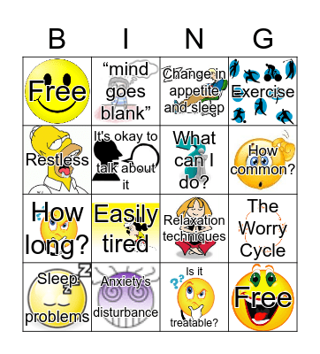 Bounce Back Bingo Card