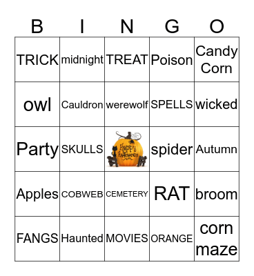 TRICK or TREAT Bingo Card