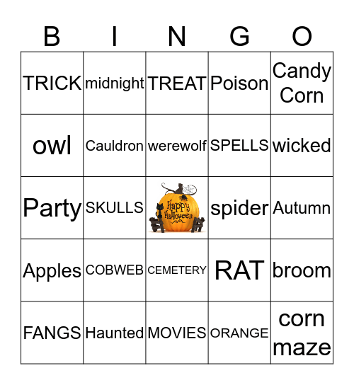 TRICK or TREAT Bingo Card
