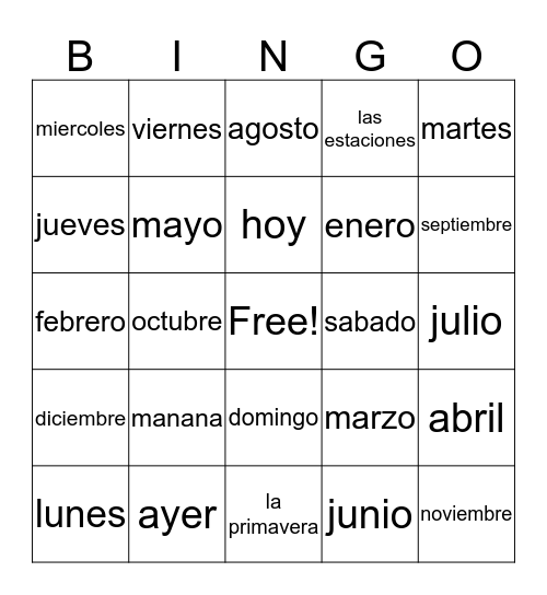 Kellie Dillman Bingo Card