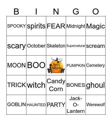 TRICK or TREAT Bingo Card