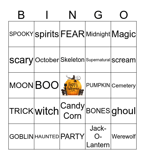 TRICK or TREAT Bingo Card