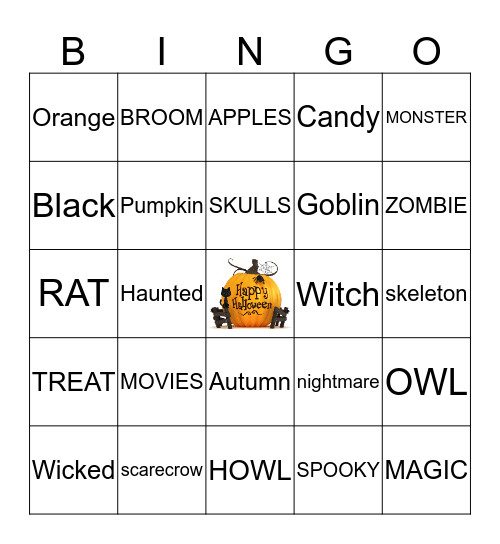 TRICK or TREAT Bingo Card