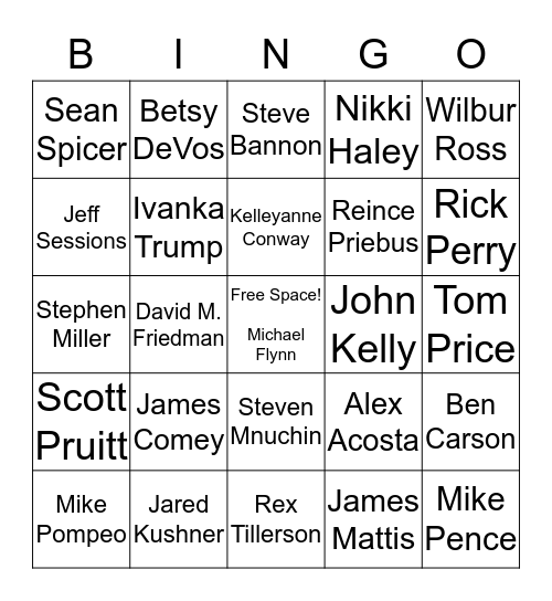 The Trump Card! Bingo Card