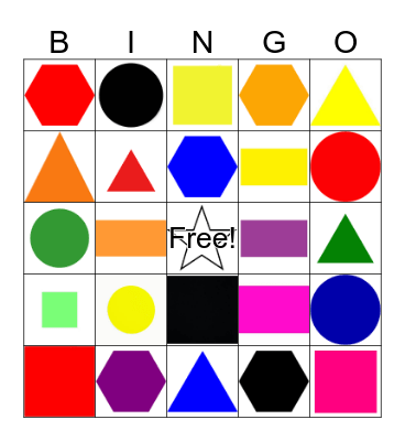 Shapes Bingo Card