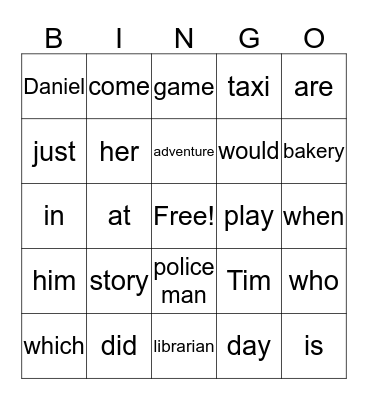 William Teacher Wooooo! Bingo Card