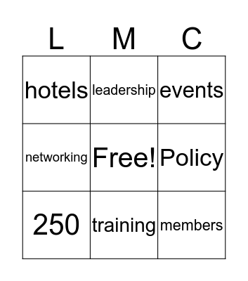Member Services Bingo Card