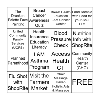 Fall into Pink Bingo Card