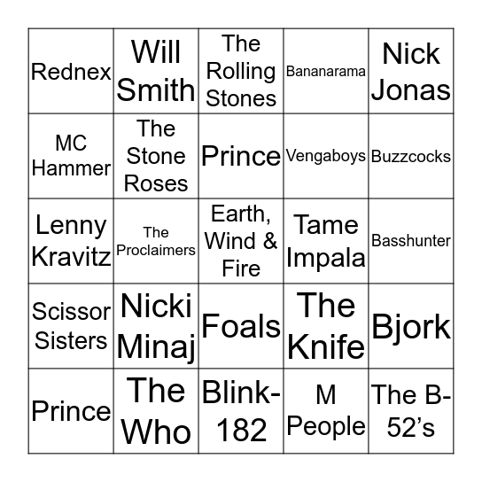 Oink Punk Bingo! Bingo Card
