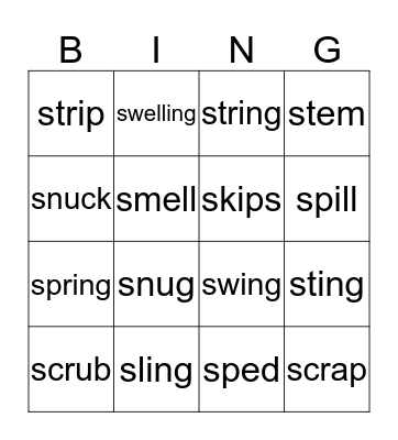 Triple Blend Bingo Card