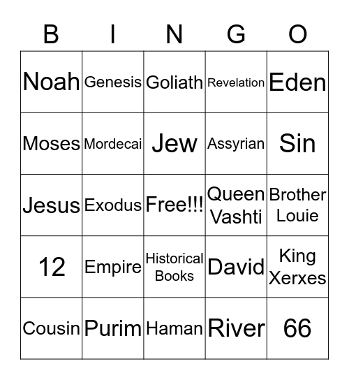 BREAKOUT Bingo Card