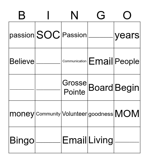 Ms Maier's Bingo Card