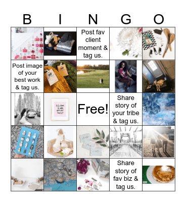 Little Black Desk Society Mixer Bingo Card