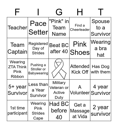 I'm a Survivor! Bingo Card