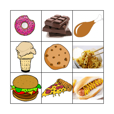 Food Bingo Card