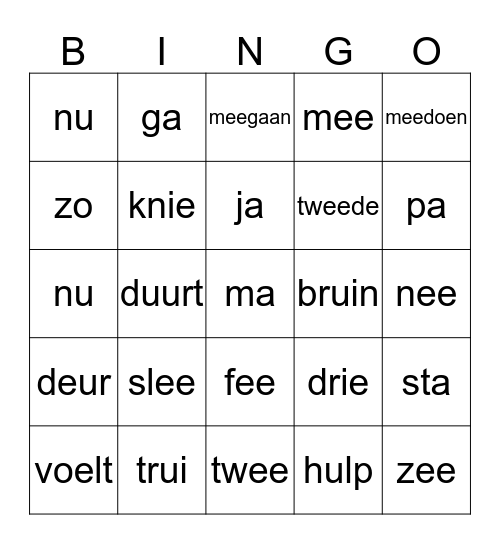 Bingo - spel 4 Bingo Card