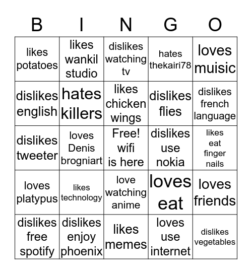 find someone who  Bingo Card