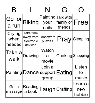 SELF-CARE BINGO Card