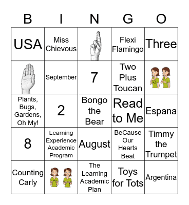 TLE Curriculum Trivia Bingo Card