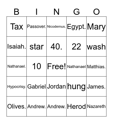 Birthday Bingo Card