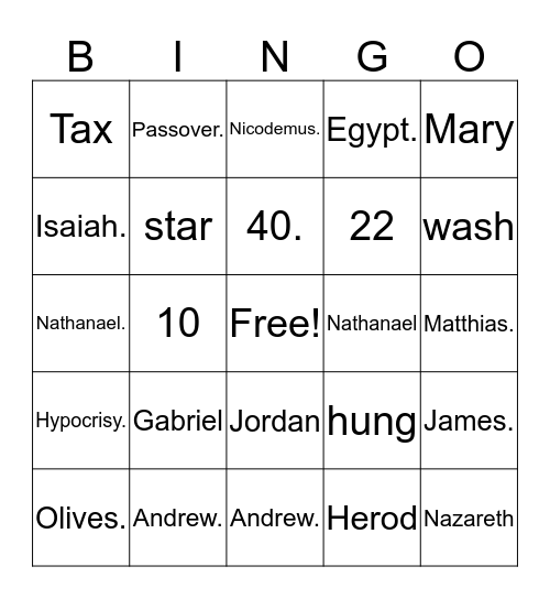 Birthday Bingo Card