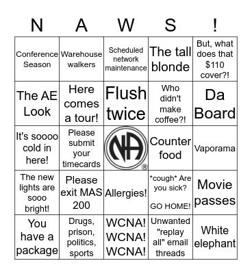 Nightmare at NAWS Bingo Card