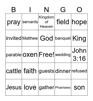 The Wedding Banquet Bingo Card