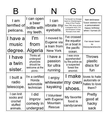 Fall picnic bingo Card