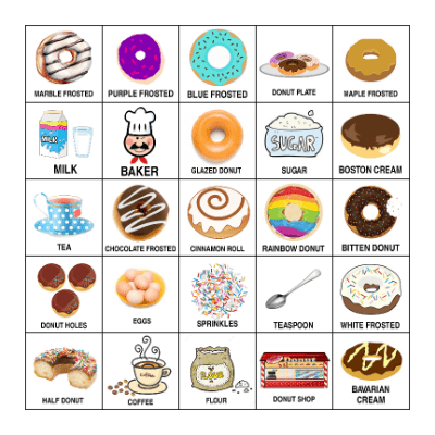 DONUT MISS THE BINGO Card